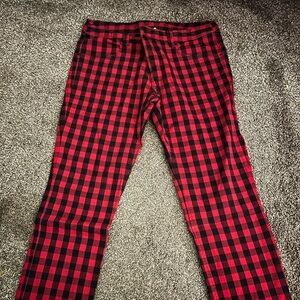 Divided Red and Black checkered Jeans
